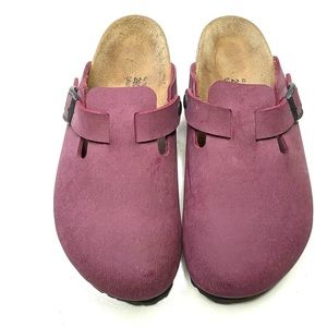 Birkenstock Boston Clogs Pink Purple Size 40
